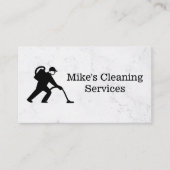 Reinigungsservice | Fußbodenreiniger Logo Visitenkarte (Vorderseite)