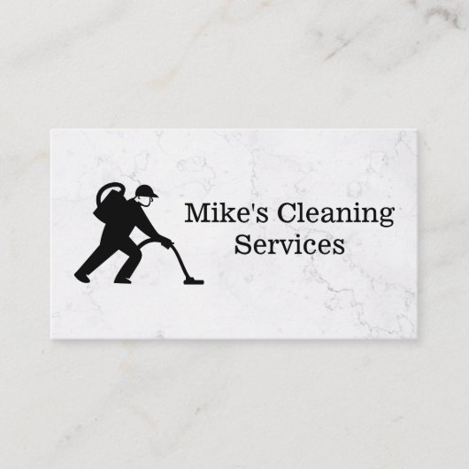 Reinigungsservice | Fußbodenreiniger Logo Visitenkarte (Vorderseite)