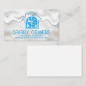 Reinigungsservice | Glitzern | Seifenblasen Visitenkarte (Vorne/Hinten)