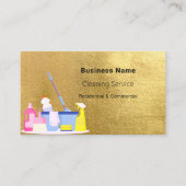 Reinigungsservice Gold QR-Code Visitenkarte (Vorderseite)