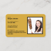 Reinigungsservice Gold-Silhouette mit Foto Visitenkarte (Vorderseite)