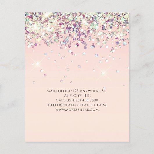 Reinigungsservice-Haus Behaltend Eleganter Glitzer Flyer (Hinten)