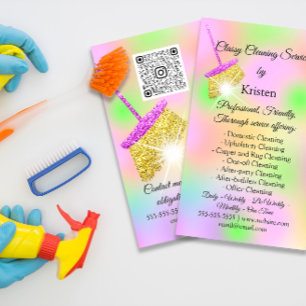 Reinigungsservice-Haus Behaltend QRCode-Logo-Berei Visitenkarte