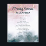 Reinigungsservice-Haus Behaltend Wasserfarben Flyer<br><div class="desc">Reinigungsservice Haus Behaltend Moderne Wasserfarbe Rosa Blau Eleganter Flyer</div>