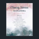 Reinigungsservice-Haus Behaltend Wasserfarben Flyer<br><div class="desc">Reinigungsservice Haus Behaltend Moderne Wasserfarbe Rosa Blau Eleganter Flyer</div>