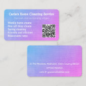 Reinigungsservice Haus Reinigung Zimmermädchenvers Visitenkarte (Vorne/Hinten)