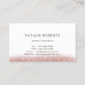 Reinigungsservice Haushaltshilfe Chic Rose Gold Gl Visitenkarte (Rückseite)