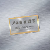 Reinigungsservice | Haushaltshilfe | Goldgrenze Magnetische Visitenkarte (Beispiel)