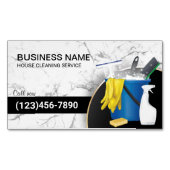 Reinigungsservice Haushaltshilfe Housekeeping Tren Magnetische Visitenkarte (Vorderseite)