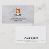 Reinigungsservice | Haushaltshilfe | Marmor Visitenkarte (Vorne/Hinten)