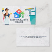 Reinigungsservice | Haushaltshilfe mit Schlafzimme Visitenkarte (Vorne/Hinten)