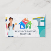 Reinigungsservice | Haushaltshilfe mit Schlafzimme Visitenkarte (Vorderseite)