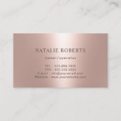 Reinigungsservice Haushaltshilfe Moderne Rose Gold Visitenkarte (Rückseite)