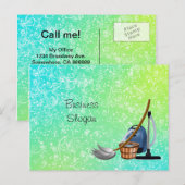 Reinigungsservice Haushaltshilfe Promo Postkarte (Vorne/Hinten)