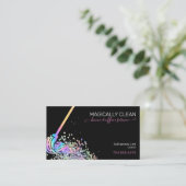 Reinigungsservice Haushaltshilfe und Glitzer Visitenkarte (Stehend Vorderseite)