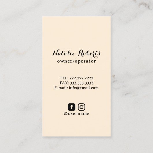 Reinigungsservice Haushaltshilfe Vakuumreiniger Visitenkarte (Rückseite)