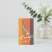 Reinigungsservice Haushaltshilfe Vakuumreiniger Visitenkarte (Stehend Vorderseite)