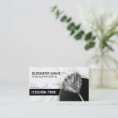 Reinigungsservice Haushaltshilfe Visitenkarte (Stehend Vorderseite)