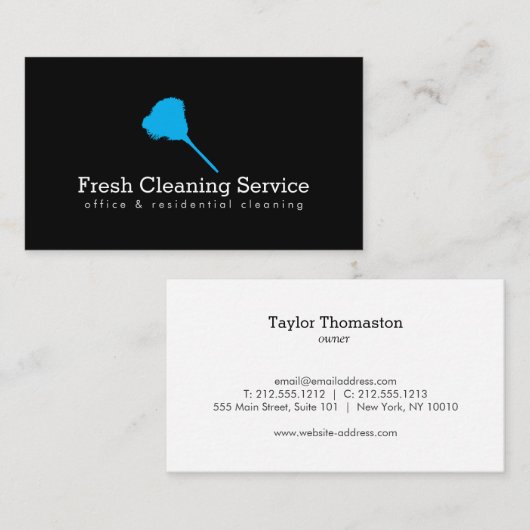 Reinigungsservice, Hausmeister III Visitenkarte (Vorne/Hinten)