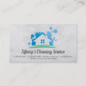 Reinigungsservice | House Soap Bubble Logo Visitenkarte (Vorderseite)