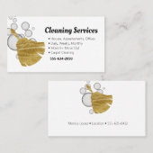 Reinigungsservice Housekeeper Goldblasen Visitenkarte (Vorne/Hinten)
