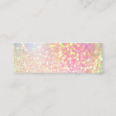 Reinigungsservice Housekeeper Pink Rose Glitzer Mini Visitenkarte (Rückseite)