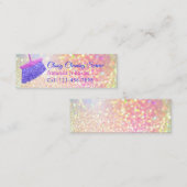 Reinigungsservice Housekeeper Pink Rose Glitzer Mini Visitenkarte (Vorne/Hinten)