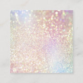 Reinigungsservice Housekeeper Pink Rose Glitzer Quadratische Visitenkarte (Rückseite)