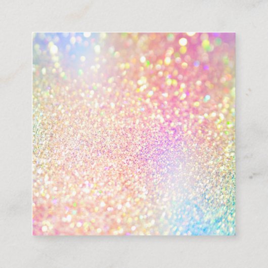 Reinigungsservice Housekeeper Pink Rose Glitzer Quadratische Visitenkarte (Rückseite)