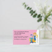 Reinigungsservice im einfachen Haus Telefonnummerkarte (Stehend Vorderseite)