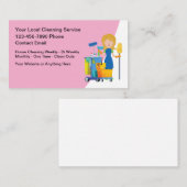 Reinigungsservice im einfachen Haus Telefonnummerkarte (Vorne/Hinten)