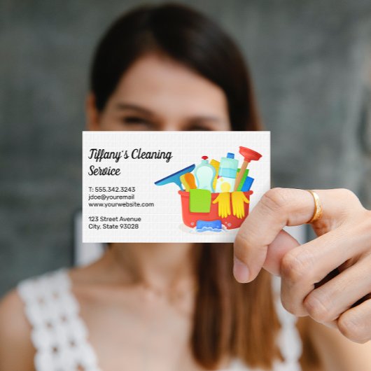Reinigungsservice im Haus | Reinigungsmittel Visitenkarte