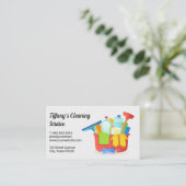 Reinigungsservice im Haus | Reinigungsmittel Visitenkarte (Stehend Vorderseite)