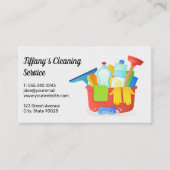 Reinigungsservice im Haus | Reinigungsmittel Visitenkarte (Vorderseite)