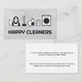 Reinigungsservice | Info-Service-Icons Visitenkarte (Vorne/Hinten)