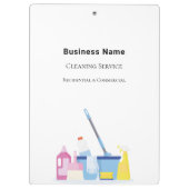 Reinigungsservice Klemmbrett (Rückseite)