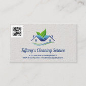 Reinigungsservice | Logo des Hauses | Qr Scan-Code Visitenkarte (Vorderseite)