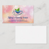 Reinigungsservice | Logo des Hauses | Seifenblasen Visitenkarte (Vorne/Hinten)