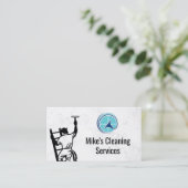 Reinigungsservice | Logo für die Fensterreinigung Visitenkarte (Stehend Vorderseite)
