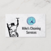 Reinigungsservice | Logo für die Fensterreinigung Visitenkarte (Vorderseite)
