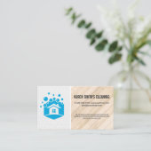 Reinigungsservice | Logo "House Soap Bubbles" Visitenkarte (Stehend Vorderseite)