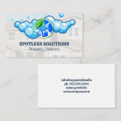 Reinigungsservice-Logo | Nachbarschaft Visitenkarte (Vorne/Hinten)