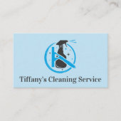 Reinigungsservice-Logo | Spray and Squeegee Visitenkarte (Vorderseite)