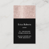 Reinigungsservice Luxuriöses schwarzes Floral Spra Visitenkarte (Rückseite)