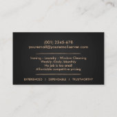 Reinigungsservice - Luxus Rose Gold Linie Art Visitenkarte (Rückseite)