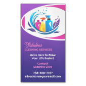 Reinigungsservice Magnetische Visitenkarte (Vorderseite Vertikal)