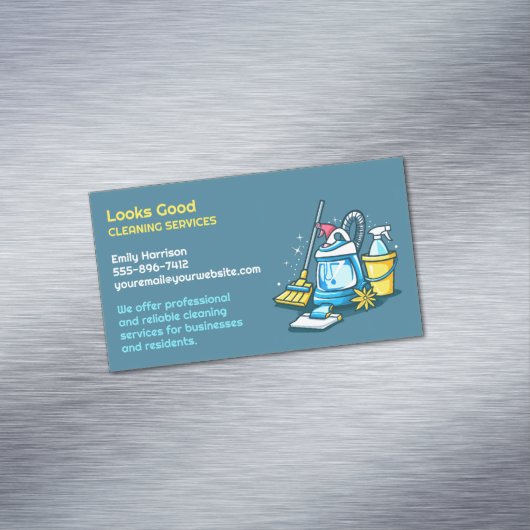 Reinigungsservice Magnetische Visitenkarte (Beispiel)