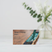 Reinigungsservice | Maid | Duster Mop Visitenkarte (Stehend Vorderseite)