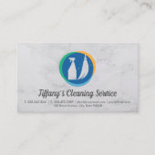 Reinigungsservice | Maid-Logo | Marmor Visitenkarte (Vorderseite)