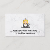 Reinigungsservice | Maid-Logo Visitenkarte (Rückseite)